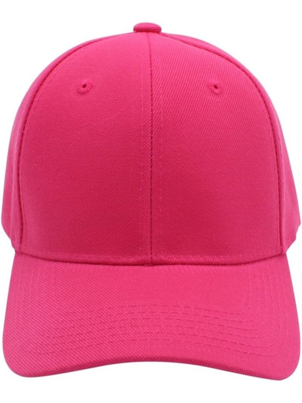 Unisex Rose Red Top Level Baseball Cap Classic Adjustable Plain Hat - Picture 2 of 4
